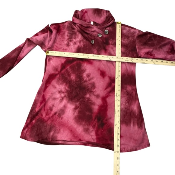 Cool Melon Red Tie Dye pullover tunic top Medium - Picture 3 of 7